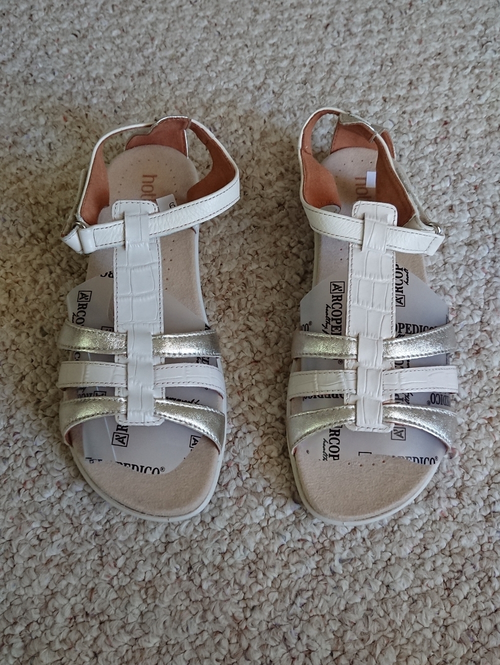 Hotter Solei gladiator interlaced leather strap Sandal size 6.5 Made in England